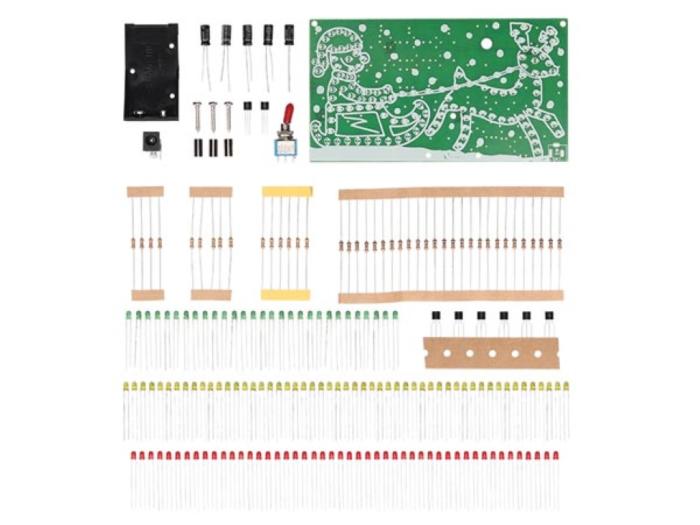 Stor blinkande jultomte med ren 126 LED - byggsats @ electrokit (4 av 4)