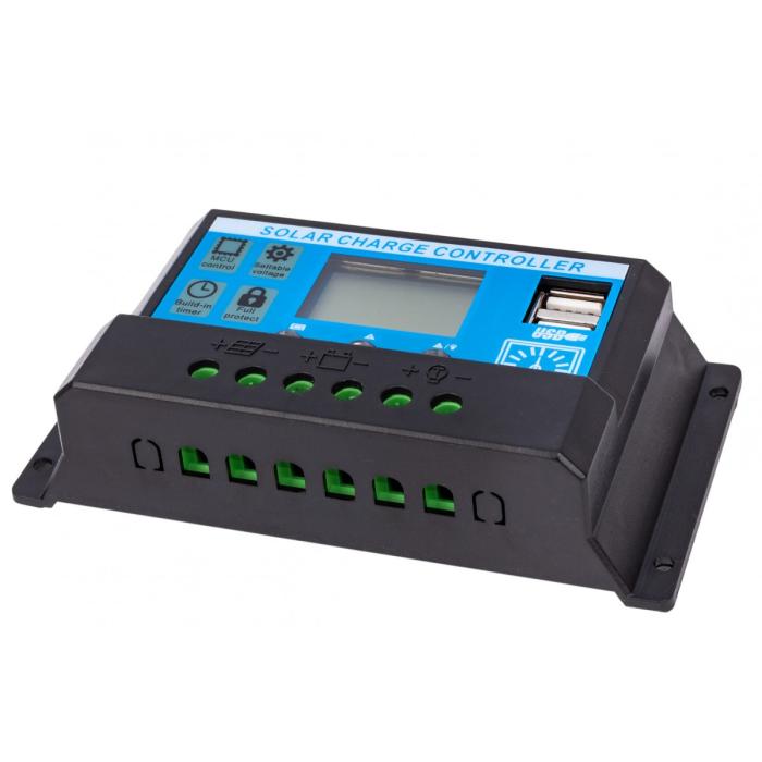 Solpanelregulator LCD 20A 12/24V @ electrokit (2 av 2)
