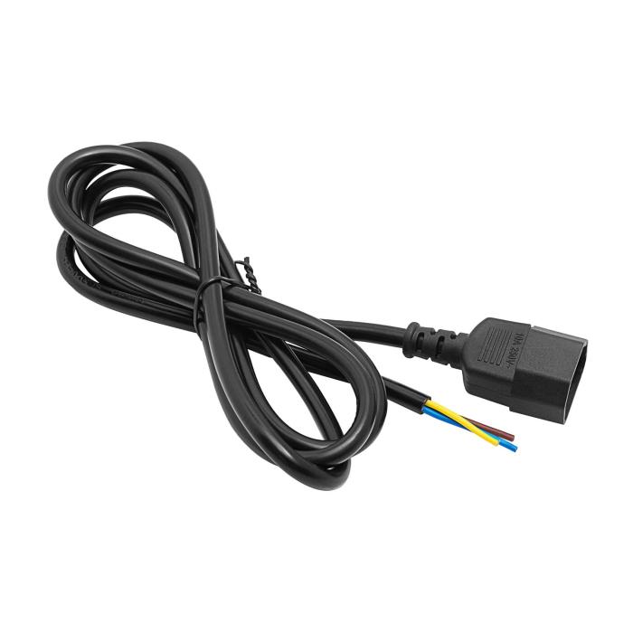 Mains cord C14 to open end 1.5m black @ electrokit (2 of 2)