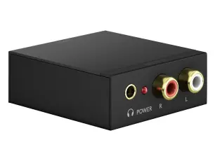 Audio DAC 192 kHz - Toslink till 2x RCA + 3.5mm @ electrokit