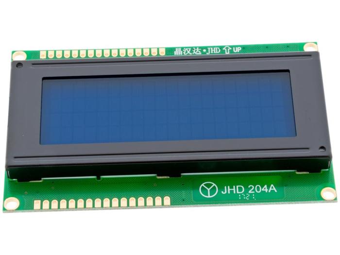 LCD 4x20 tecken JHD204A STN blå/vitLED @ electrokit (1 av 2)