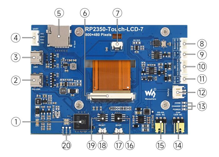 Development Board with RP2350 and 7