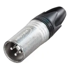 XLR 4-pin female silver @ electrokit