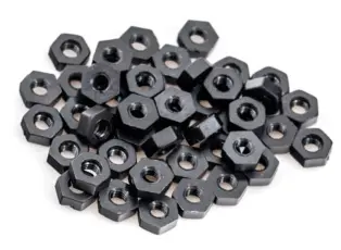 Nylon nut M3 white (50 pack) @ electrokit
