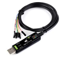 USB-A to UART FTDI cable (TTL) 3.3/5V 6-pin with flow control @ electrokit