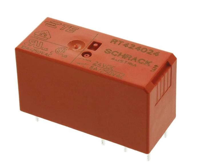 Relä RT424 230V 2-pol 8A - 250VAC/30VDC NO/NC @ electrokit (1 av 1)