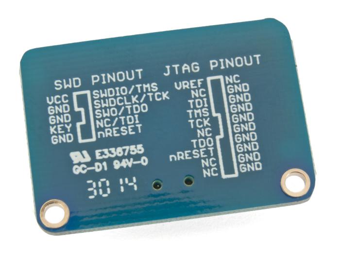 Adapter board JTAG (2x10 2.54mm) to SWD (2x10 1.27mm) @ electrokit (2 of 2)