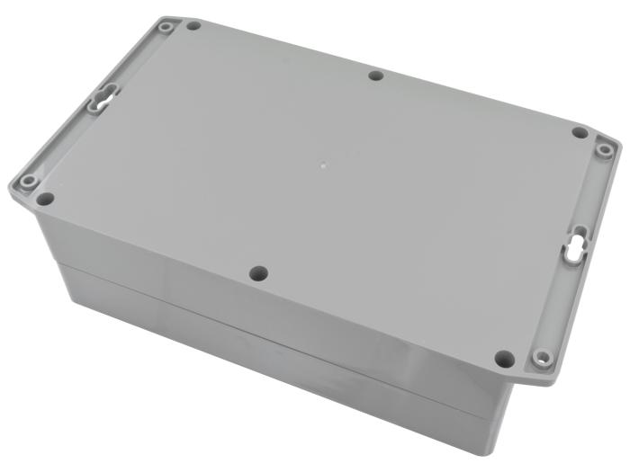 Apparatlåda 222x146x75mm IP65 med fläns grå @ electrokit (2 av 3)