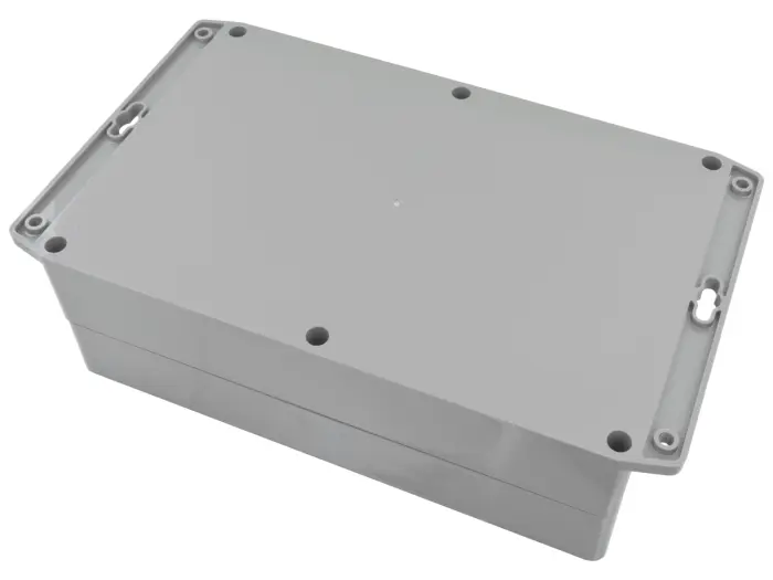 Apparatlåda 222x146x75mm IP65 med fläns grå @ electrokit (2 av 3)