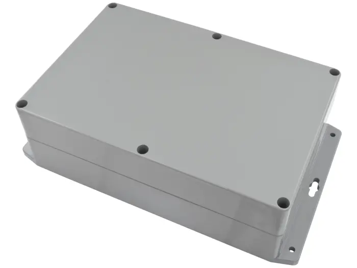 Apparatlåda 222x146x75mm IP65 med fläns grå @ electrokit (1 av 3)