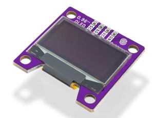 0.96" LCD OLED 128x64px white - Qwiic @ electrokit