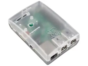 Inbyggnadslåda för Raspberry Pi Mod B+ transparent @ electrokit