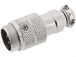 Kontakt GX16 plugg 6-pol kabel @ electrokit