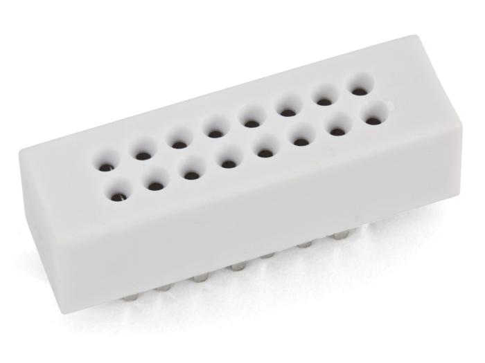 Miniatyrkopplingsdäck för inlödning 2x8 anslutningar @ electrokit (1 av 2)