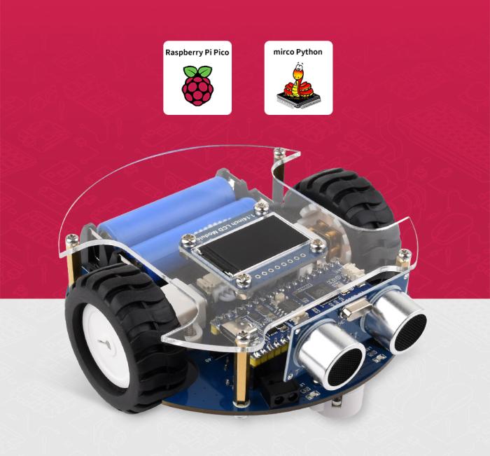 Pico2Go robot car kit - Inkl RP2350 4MB @ electrokit (10 av 13)