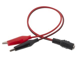 Adapterkabel DC-jack 2.1mm till krokodilkl&auml;mmor @ electrokit