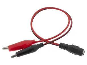 Adapterkabel DC-jack 2.1mm till krokodilkl&auml;mmor @ electrokit