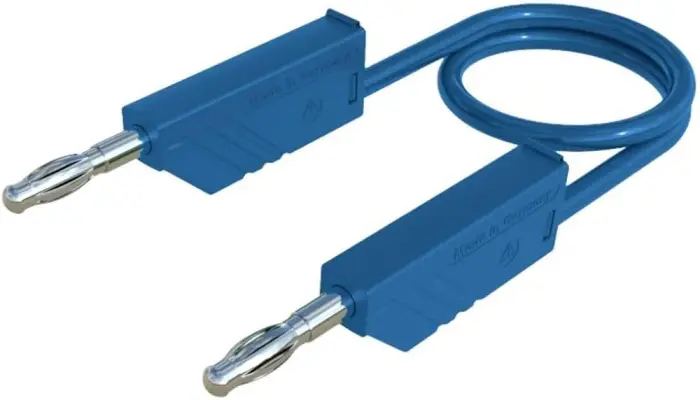 Testsladd 4mm bananplugg 1m 1mm² blå @ electrokit (1 av 2)