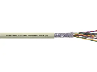 Datakabel skärmad 6x 0.14mm² grå /m @ electrokit