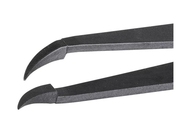 Pincett 115mm kolfiber ESD 130°C - böjd spets @ electrokit (2 av 3)
