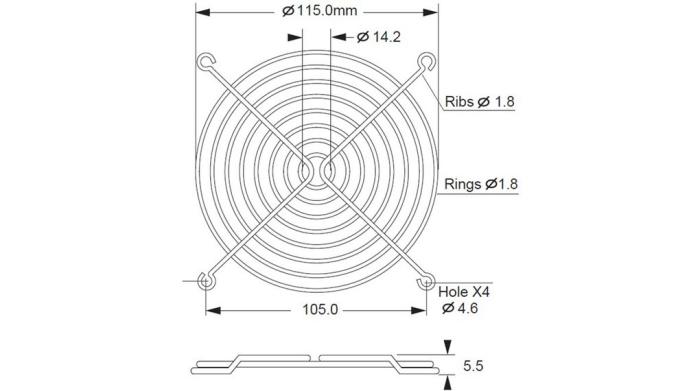 Fläktgaller 120 x 120 mm @ electrokit (2 av 2)