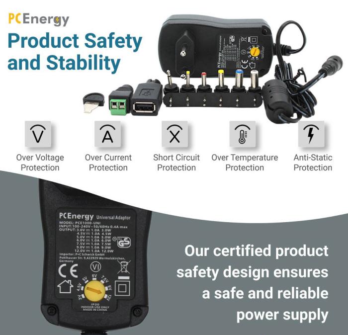Adjustable power supply 3-12V 18W 1.5A @ electrokit (5 of 5)