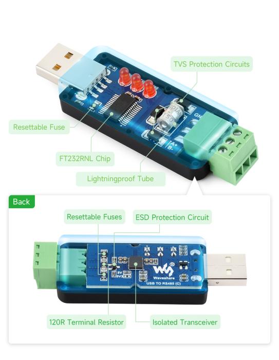 USB to RS485 adapter - FT232RNL @ electrokit (6 of 8)