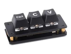 3-key mini keyboard RGB USB-C @ electrokit