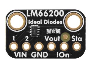 LM66200 2x ideala dioder monterad på kort 5V 2.5A @ electrokit
