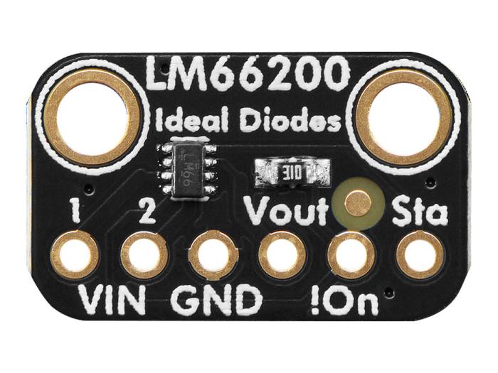 LM66200 2x ideal diodes mounted on board 5V 2.5A @ electrokit (1 of 4)