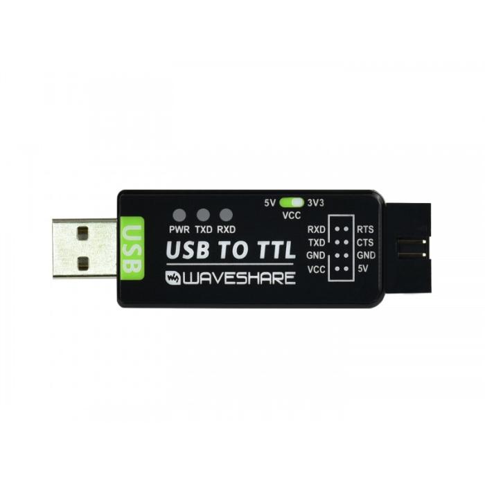 USB-A till UART adapter (TTL) 3.3/5V 8-pin med flödeskontroll @ electrokit (2 av 7)