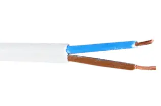 Kabel SKX 2x0.75mm2 300V vit @ electrokit