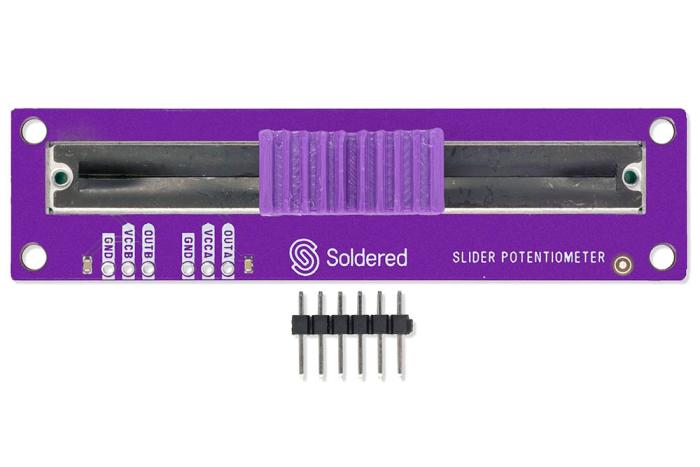 Skjutpotentiometer-modul 10k 86mm @ electrokit (5 av 5)