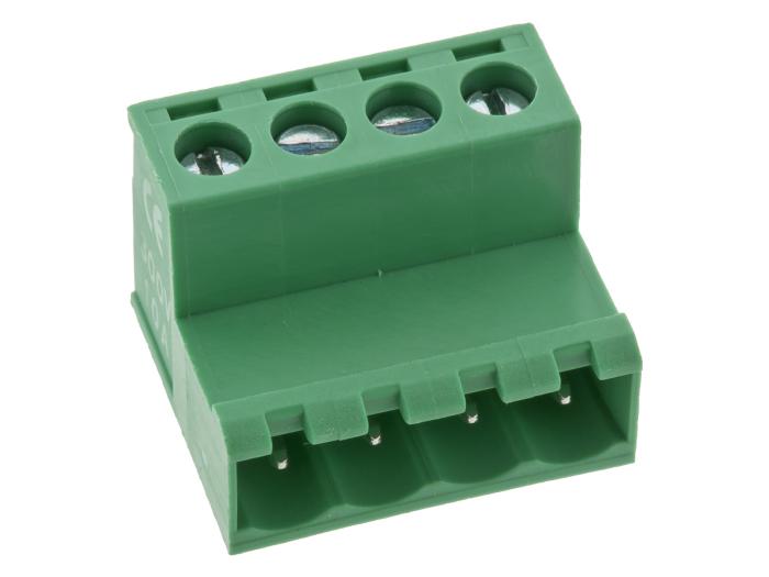 Skruvplint pluggbar 5.08mm 4-pol hane @ electrokit (2 av 2)