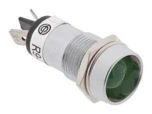 Panelindikator 12VDC &oslash;14mm gr&ouml;n @ electrokit