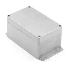 Aluminiuml&aring;da gjuten med fl&auml;ns 160x100x81mm IP67 @ electrokit
