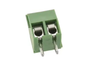 Skruvplint 3.5mm 2-pol grön @ electrokit