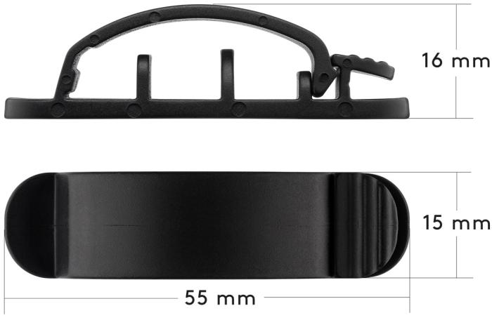 Kabelhållare med clips för 3 kablar svart 3-pack @ electrokit (3 av 4)