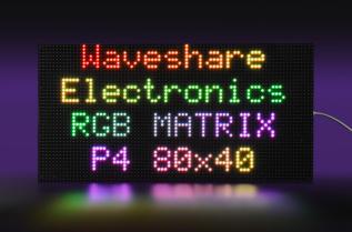 Fullf&auml;rgs-panel 4mm RGB-LED matris 80x40px 320x160mm P4 @ electrokit