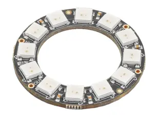 NeoPixel ring 12 RGB LEDs ø37mm @ electrokit