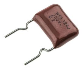 Polypropylen 120nF 250V 5% 10mm @ electrokit