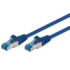 S/FTP Cat6a nätverkskabel 2m blå LSZH Cu @ electrokit