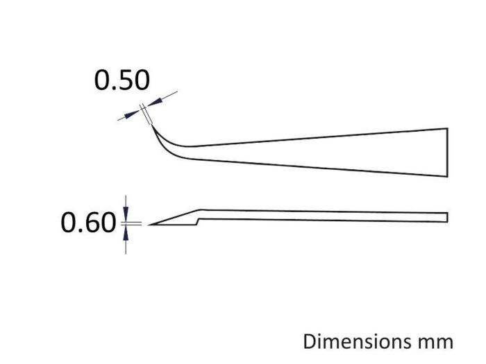 Pincett 115mm kolfiber ESD 130°C - böjd spets @ electrokit (3 av 3)