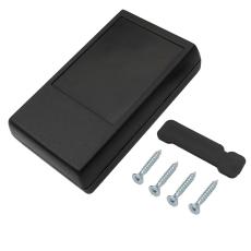Enclosure 110x66x27mm with battery lid black @ electrokit