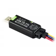 USB-A till UART adapter (TTL) 3.3/5V 8-pin med fl&ouml;deskontroll @ electrokit