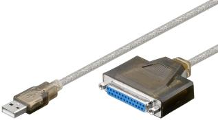 USB-A till DB25 parallell printerkabel 1.5m @ electrokit