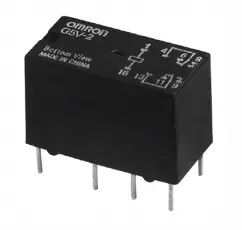 Relä Omron G5V-2 växlande 2-pol 12V 2A @ electrokit