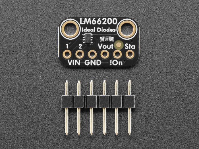 LM66200 2x ideal diodes mounted on board 5V 2.5A @ electrokit (3 of 4)