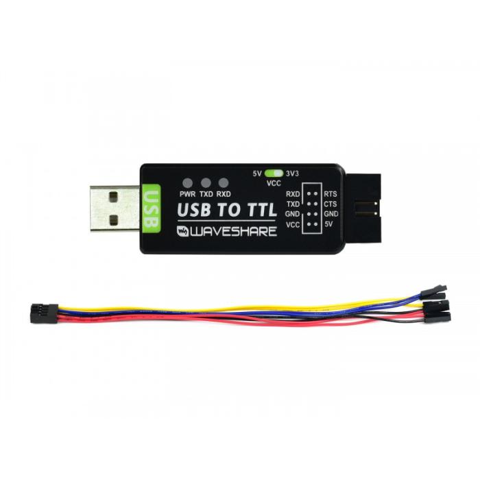 USB-A till UART adapter (TTL) 3.3/5V 8-pin med flödeskontroll @ electrokit (3 av 7)