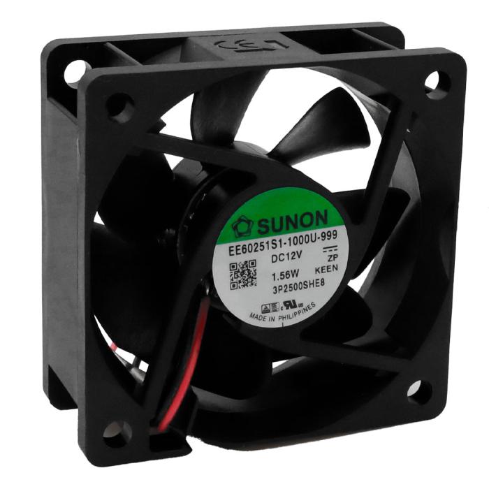 Fläkt 60x60x25mm 12VDC 27dBA 39.7m³/h @ electrokit (1 av 1)